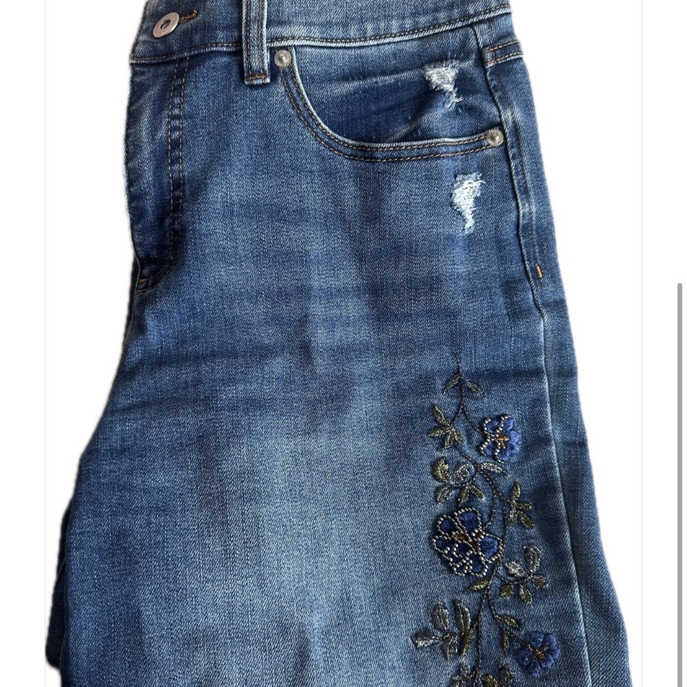 High-Rise Beaded Boyfriend Jeans